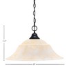 Toltec Lighting Any 1 - Light Pendant in  Matte Black with 20" Amber Marble Shade - 2 of 2