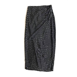 Women's Wo's Faux Wrap Silk Abstract Print Midi Skirt - Stevie May - 1 of 4