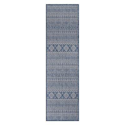 World Rug Gallery Distressed Geometric Bohemian Textured Flat Weave ...