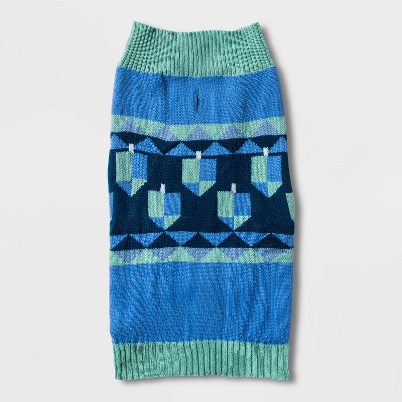 Hanukkah Dog Sweater - Blue - Wondershop™, 2 of 10
