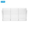 Unique Bargains 3 Compartments Acrylic Large Capacity Square Office Home Pencil Holder 2 Pcs - 3 of 4