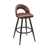 Armen Living Charlotte Barstool White and Stainless 30 in Seat Height - 2 of 4