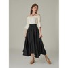 Coolmee Women's High Waist Skirt Boho Tiered Flowy Maxi Skirts with Pockets - 3 of 4