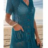 Women's Open Knit Front Button Cover-Up - Cupshe - 3 of 4