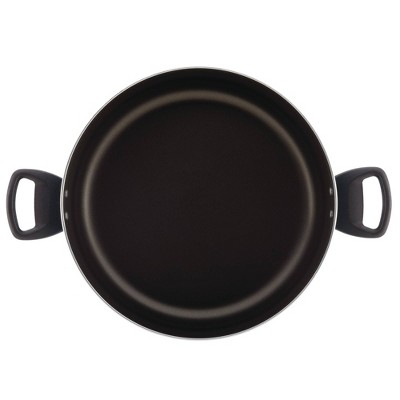 Farberware 10.5 Quart Black Aluminum Nonstick Stockpot with Glass Lid