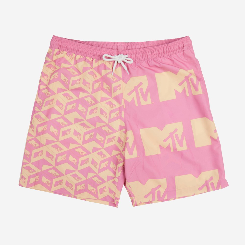 Photos - Swimwear Men's 7" MTV Swim Shorts - S pool