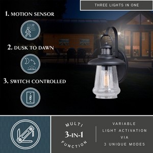 VAXCEL Bridgeport Bronze Motion Sensor Dusk to Dawn Coastal Outdoor Wall Light - 1 of 4