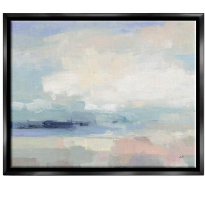 Stupell Industries Abstract Landscape Clouds Scene Framed Floater Canvas Wall Art