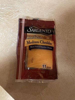 Sargento Natural Medium Cheddar Sliced Cheese - 8oz/11 Slices : Target