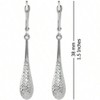 Lightweight Teardrop Earrings, Sterling Silver Dangle for Women, Elegant Gift. - 4 of 4