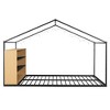 Whisen Full Size Metal House Bed with Built-In Shelves and Dreamy LED Lighting , A Better Sleeping Environment - 4 of 4