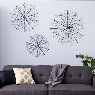 Set Of 3 Metal Starburst Wall Decors Contemporary Iron Art Olivia   GUEST 37845f79 2471 4165 9c37 90f6c47224e8