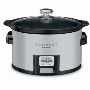 Cuisinart 3.5 Quart Programmable Slow Cooker Brushed Stainless Steel (PSC-350) - 1 of 4