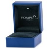 Pompeii3 1 Ct Blue Diamond 3-Stone Engagement Anniversary Ring Lab Created in White or Gold - 3 of 4