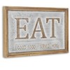 HomeRoots 14" X 21" Gray and Brown Eat Wood and Metal Wall Decor - 4 of 4