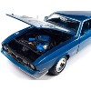 1971 Ford Mustang Mach 1 Blue Metallic with Silver Hood "Muscle Car & Corvette Nationals" 1/18 Diecast Model Car by Auto World - 3 of 4