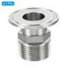Unique Bargains 304 Stainless Steel Food Beverage Dairy Pipe Fittings Male Thread TC Tri Clamps Adaptor - 3 of 4