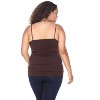 Women's Plus Size Lace Trim Tank Top - One Size Fits Most Plus - White Mark - 3 of 3