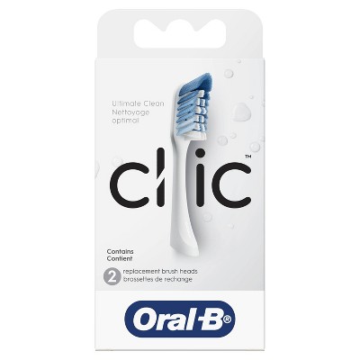 Oral-B Clic Toothbrush Replacement Brush Heads White - 2ct