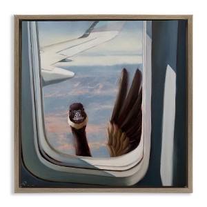 Stupell Industries Goose in Airplane Window Scene, 25" x 25" - 1 of 4