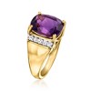 Ross-Simons 4.20 Carat Amethyst Ring With .25 ct. t.w. Lab-Grown Diamonds in 18kt Gold Over Sterling - 3 of 4