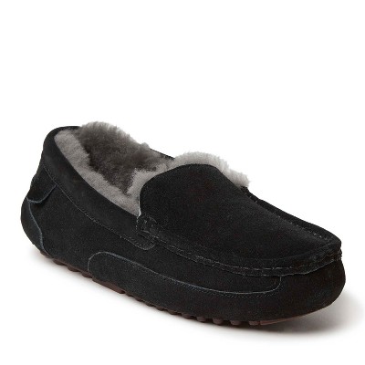 Fireside By Dearfoams Men's Melbourne Genuine Shearling Moccasin Slipper