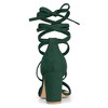 Allegra K Women's Back to College Open Toe Lace Up Chunky High Heels Strappy Sandals - 3 of 4