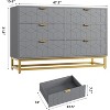 TackView Dresser for Bedroom,Modern 6 Drawer Double Dresser with Gold Handles,Long Storage Organizer for TV Stand & Closet - 2 of 4