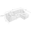 Dolonm 103" L-shaped Modular Cloud Sofa,Compressed Boneless with Deep Seats,No Assembly, for Living Rooms Bedrooms - 3 of 4