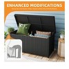 260 Gallon Outdoor Storage Deck Box Heavy Duty Patio Rattan Weather & Waterproof Black - 3 of 4