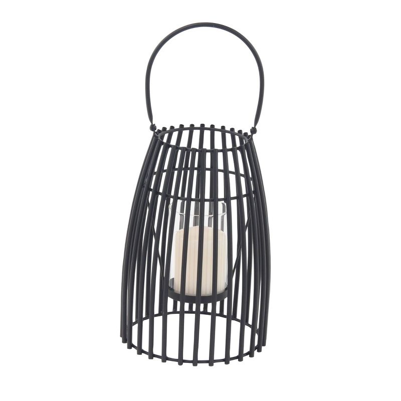 Modern Iron/Glass Decorative Caged Candle Holder - Olivia & May, 1 of 7