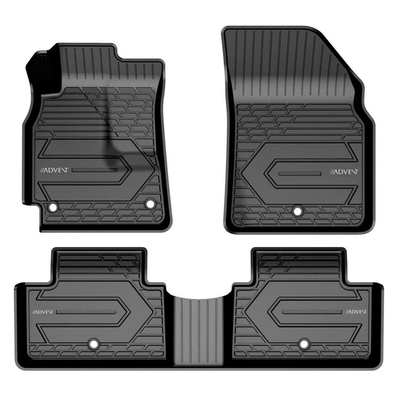 Advent All Weather Floor Mats Compatible with 2019 - 2021 Chevrolet Silverado and GMC Sierra Vehicles, 1 of 6