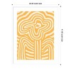 Amanti Art Yellow Striped Flower by Little Dean Wood Framed Wall Art Print - 4 of 4