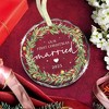Our First Christmas Married Ornament 2025 – Newlyweds Christmas Glass Ornaments – First Year Marry Wedding Ornaments for Newlyweds - 4 of 4