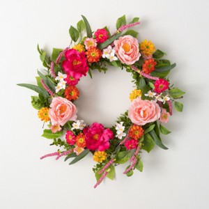 Sullivans Vibrant Floral Wreath - 1 of 3