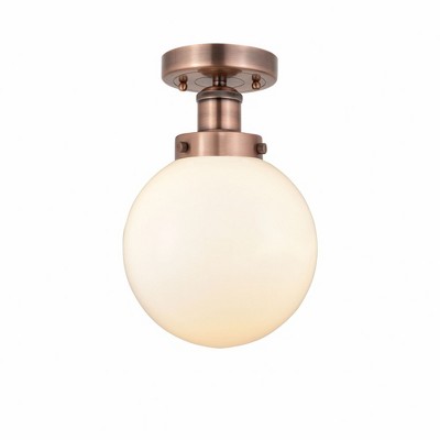 Beacon - 1 Light Semi-Flush Mount In Industrial Style-8.25 Inches Tall and 6.5 Inches Wide