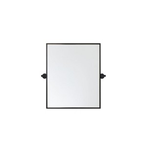 Elegant Lighting Rectangle pivot mirror 24x20 inch in black - 1 of 4