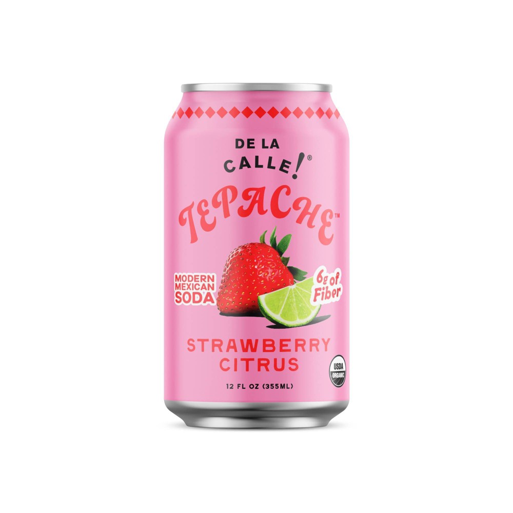 De La Calle Tepache Strawberry Citrus Soda - 12 fl oz