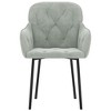 vidaXL Dining Chairs, 2 Pcs, Light Gray Velvet - 4 of 4