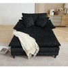 Dexmalle Corduroy Fluffy Cushioned Sofa Bed with 2 Pillows and 4 gears - 3 of 4