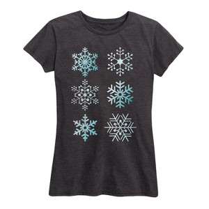 Women's - Instant Message - Scandinavian Snowflakes Short Sleeve Graphic T-Shirt - 1 of 4