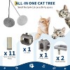 74" Large Cat Tree for Big Cats - Multi-Level w/ Scratching Posts, Hammock, Feeding Station & Cat Condo - 4 of 4