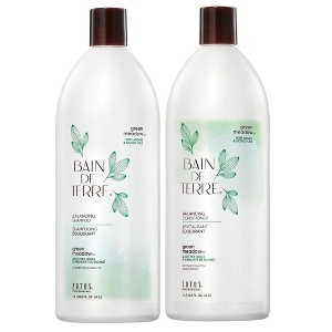 Bain de Terre Green Meadow Balancing Shampoo & Conditioner (33.8 oz XXL LITER) - DUO SET KIT with Hair Argan Oil - 1 of 4