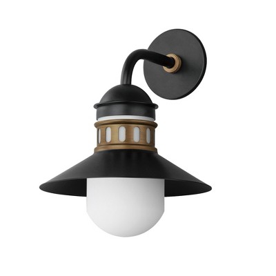 Maxim Lighting Admiralty 1 - Light Wall Light in  Black/Antique Brass
