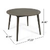 CAVINAS 47.25 Inch Round Patio Table,Outdoor Acacia Wood Dining Table with Slat Design,Patio Dining Table for 4,Weather Resistant - 3 of 4