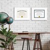 Diploma Frame - 11x14 with 8.5x11 Mat for Diploma - Wood + Glass - 3 of 4