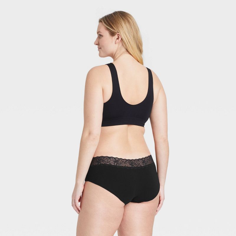Women's Cotton Hipster Underwear with Lace Waistband - Auden™, 5 of 5