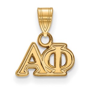 Black Bow Jewelry 14k Yellow Gold Plated Sterling Silver Alpha Phi Greek Life Small Pendant - 1 of 3