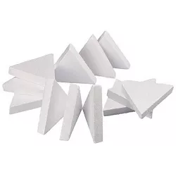 12 Pack Triangle Polystyrene Foam, Painting Activity for Kids, DIY Toy Puzzle, Arts & Crafts Supplies for School Project, 6 inches