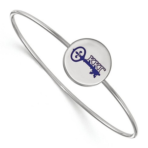 Black Bow Jewelry Sterling Silver Kappa Kappa Gamma Greek Life Bangle Bracelet 8 Inch - image 1 of 3